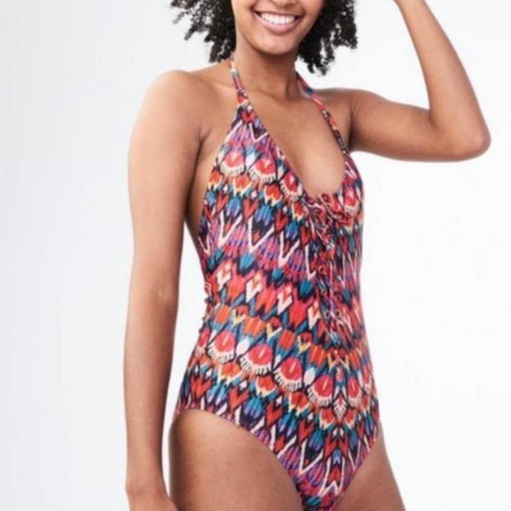 Live Love Dream by Aeropostale One Piece Swimsuit Boho Firefeather Print